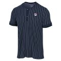 Fila Tennis-Tshirt Button Stripes peacoatblau/weiss Herren