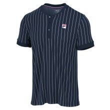 Fila Tennis-Tshirt Button Stripes peacoatblau/weiss Herren