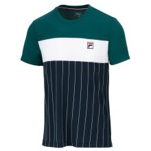 Fila Tennis-Tshirt Mauri Stripes peacoatblau/tealblau Herren
