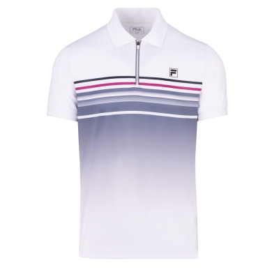 Fila Tennis-Polo Diego (rec. Polyester) weiss/hellgrau Herren