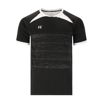 Forza Sport-Shirt Agentin Tee (100% rec. Polyester) schwarz/weiss Herren