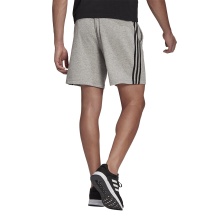 adidas Freizeit-Jogginghose Essentials French Terry mit 3-Streifen Shorts grau Herren