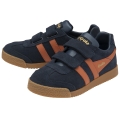 Gola Sneaker Harrier 2025 (Wildleder,Klettverschluss) navyblau/orange Kinder