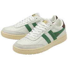 Gola Sneaker Falcon Leder 2025 weiss/smaragdgrün/dunkelbraun Damen