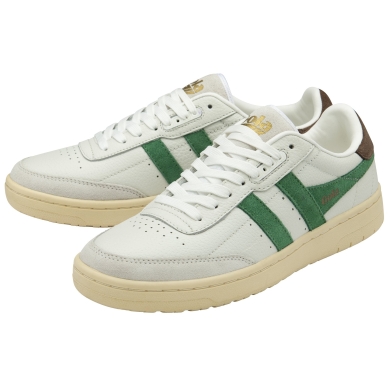 Gola Sneaker Falcon Leder 2025 weiss/smaragdgrün/dunkelbraun Damen