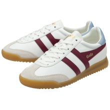 Gola Sneaker Torpedo Leder 2025 weiss/kirschrot/himmelblau Damen