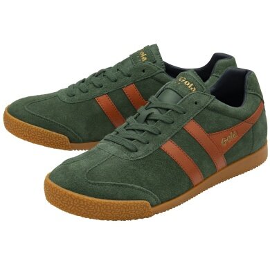 Gola Sneaker Harrier Suede-Leder 2025 immergrün/orange/navyblau Herren