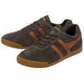 Gola Sneaker Harrier Suede-Leder dunkelbraun/orange Herren
