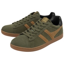 Gola Sneaker Equipe II Suede-Leder 2025 khakigrün/braun/schwarz Herren