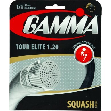 Gamma Squashsaite Live Wire Tour Elite schwarz 10m Set