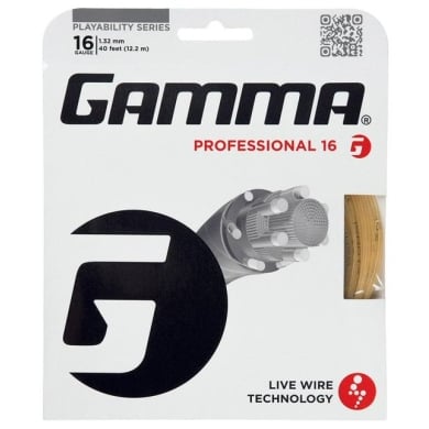 Gamma Tennissaite Live Wire Professional (Touch+Armschonung) natur 12m Set