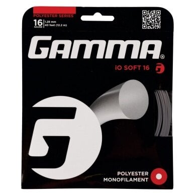Gamma Tennissaite iO Soft (Haltbarkeit+Touch) grau 12m Set