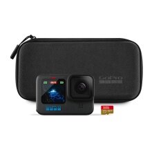 GoPro Kamera HERO12 - erlebe unglaubliche Bildqualität, inkl. SanDisk microSDKarte mit 64 GB + Transporttasche - schwarz