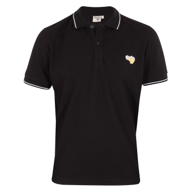 Gola Freizeit-Polo Logo Print (100% Baumwolle) schwarz Herren