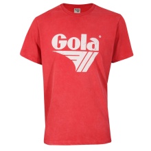 Gola Freizeit-Tshirt Logo Print Washed (Baumwolle) rot Herren