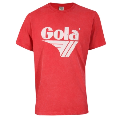 Gola Freizeit-Tshirt Logo Print Washed (Baumwolle) rot Herren