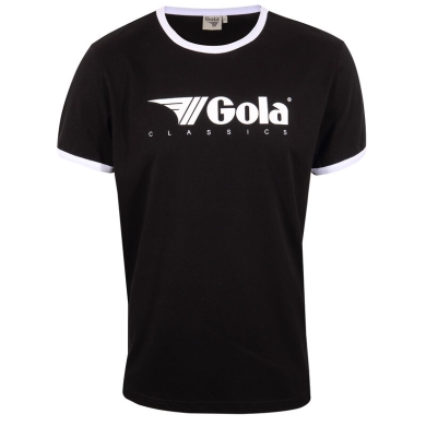 Gola Freizeit-Tshirt Logo Classics Print Ringer (Baumwolle) schwarz Herren