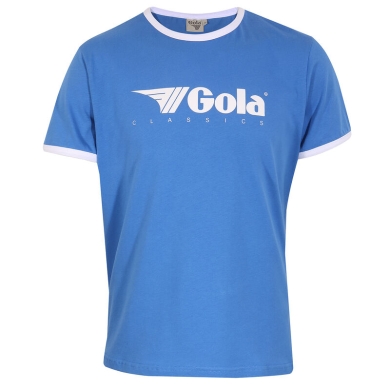 Gola Freizeit-Tshirt Logo Classics Print Ringer (Baumwolle) blau Herren