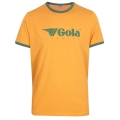Gola Freizeit-Tshirt Logo Classics Print Ringer (Baumwolle) gelb Herren