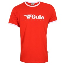 Gola Freizeit-Tshirt Logo Classics Print Ringer (Baumwolle) rot Herren