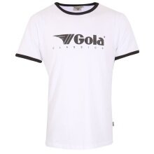 Gola Freizeit-Tshirt Logo Classics Print Ringer (Baumwolle) weiss Herren