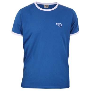 Gola Freizeit-Tshirt Logo Taped Ringer (100% Baumwolle) blau Herren
