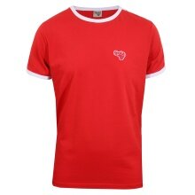 Gola Freizeit-Tshirt Logo Taped Ringer (100% Baumwolle) rot Herren
