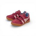 Gola Sneaker Harrier 2026 (Wildleder, Klettverschluss) weinrot/pink/blau Kinder