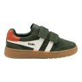 Gola Sneaker Viper 2026 (Wildleder, Klettverschluss) khakigrün/orange Kinder