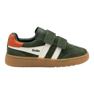 Gola Sneaker Viper 2026 (Wildleder, Klettverschluss) khakigrün/orange Kinder
