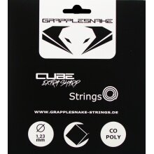 Grapplesnake Tennissaite Cube Extra Sharp 1.23 (Haltbarkeit+Spin) schwarz 12m Set