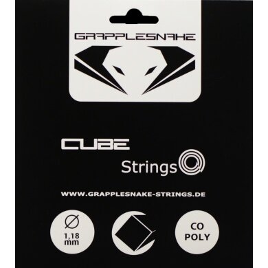 Besaitung mit Tennissaite Grapplesnake Cube 1.18 (Haltbarkeit+Spin) schwarz