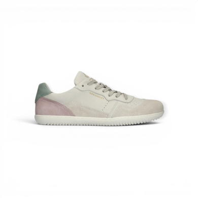Groundies Minimal-Sneaker Nova GO1 (Zero Drop, Veloursleder) beige/pink Damen