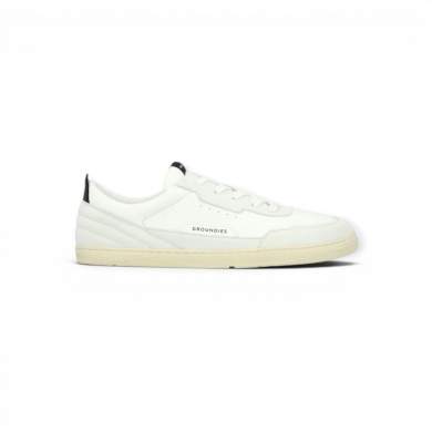Groundies Sneaker Zurich (Veloursleder/Textil, Zero Drop) weiss/schwarz Herren