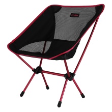 Helinox Campingstuhl Chair One (leicht, einfacher Zusammenbau, stabil) schwarz/burgundrot