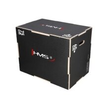 HMS Fitness Sprungbox DSC02 Plyo-Box (Holzkasten, 75x60x50cm) schwarz