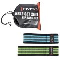 HMS Fitnessband HB12 Set 2in1 Hip Bands - 2 Stück