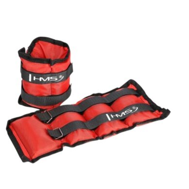 HMS Gewichtsmanschetten OB03 (für Knöchel und Handgelenk) - 1 Set 2x1,5kg - rot
