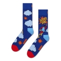 Happy Socks Tagessocke Crew Flying Super Dad blau - 1 Paar