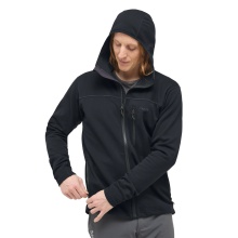 Haglöfs Fleecejacke Rosson mit Kapuze (Midlayer, 4-Wege-Stretch-Fleecematerial) schwarz Herren
