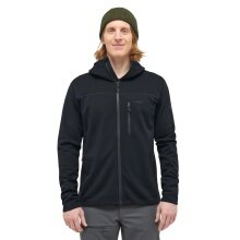 Haglöfs Fleecejacke Rosson mit Kapuze (Midlayer, 4-Wege-Stretch-Fleecematerial) schwarz Herren