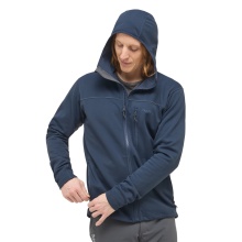 Haglöfs Fleecejacke Rosson mit Kapuze (Midlayer, 4-Wege-Stretch-Fleecematerial) dunkelblau Herren