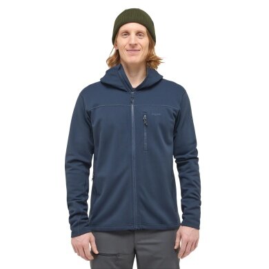Haglöfs Fleecejacke Rosson mit Kapuze (Midlayer, 4-Wege-Stretch-Fleecematerial) dunkelblau Herren
