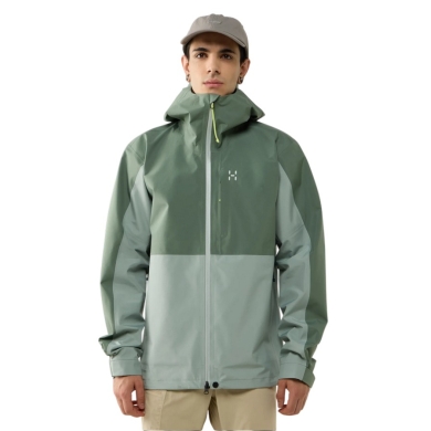 Haglöfs Allwetterjacke Front Proof II (wasserdicht, winddicht, 3-Lagen) grün/taugrün Herren