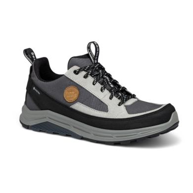 Hanwag Wanderschuhe Rotpunkt Light Low GTX (Veloursleder/Synthetik, wasserdicht) hellgrau/anthrazit Herren