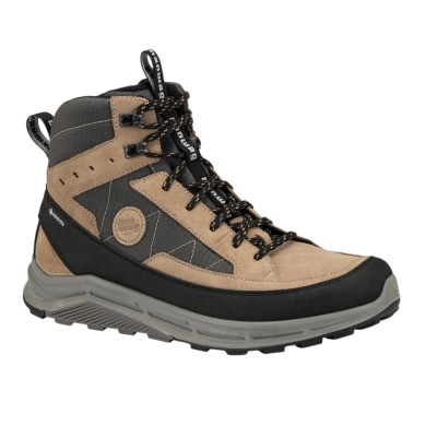 Hanwag Wanderschuhe Rotpunkt Light MID GTX (Veloursleder/Textil, wasserdicht) braun/anthrazitgrau Herren