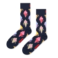 Happy Socks Tagessocke Crew Ice Cream (grosse Eistüte) navyblau - 1 Paar