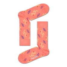 Happy Socks Tagessocke Crew Flamingo korallenrot - 1 Paar