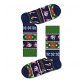 Happy Socks Tagessocke Crew Happy Holiday Hund grün/blau - 1 Paar