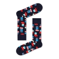 Happy Socks Tagessocke Crew Holiday Shopping (Weihnachten) schwarz - 1 Paar